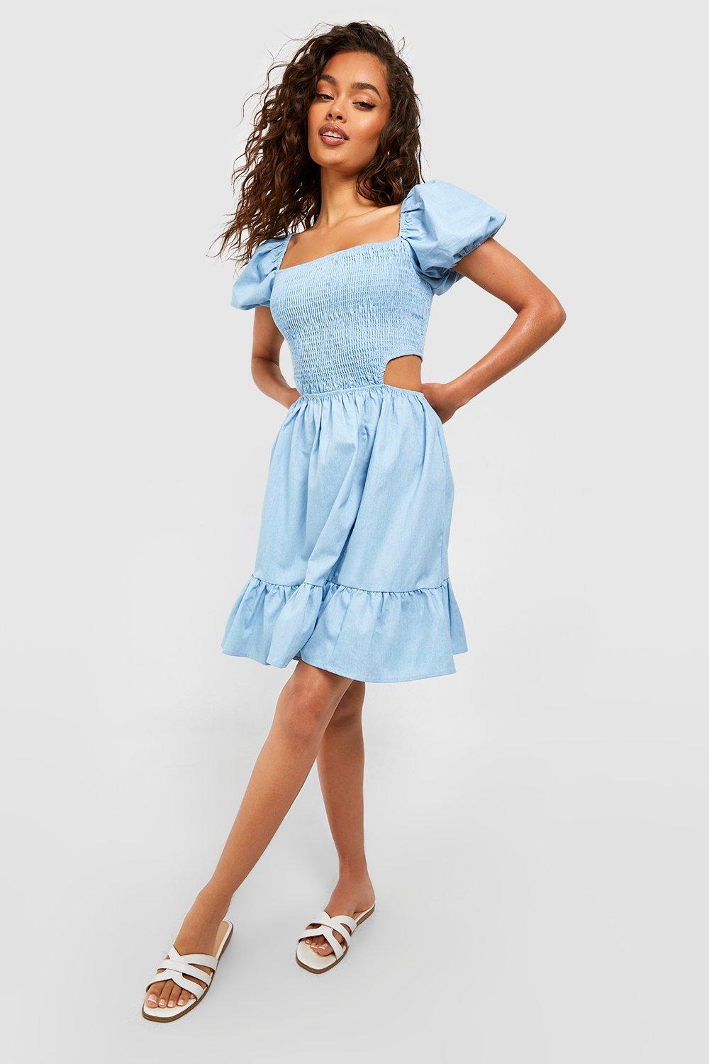 Boohoo sky blue on sale dress